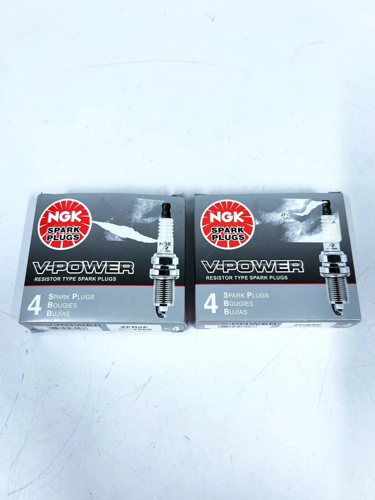 '-New- Ngk 7558 , V-power Resistor Type Spark Plugs - 2 Pack