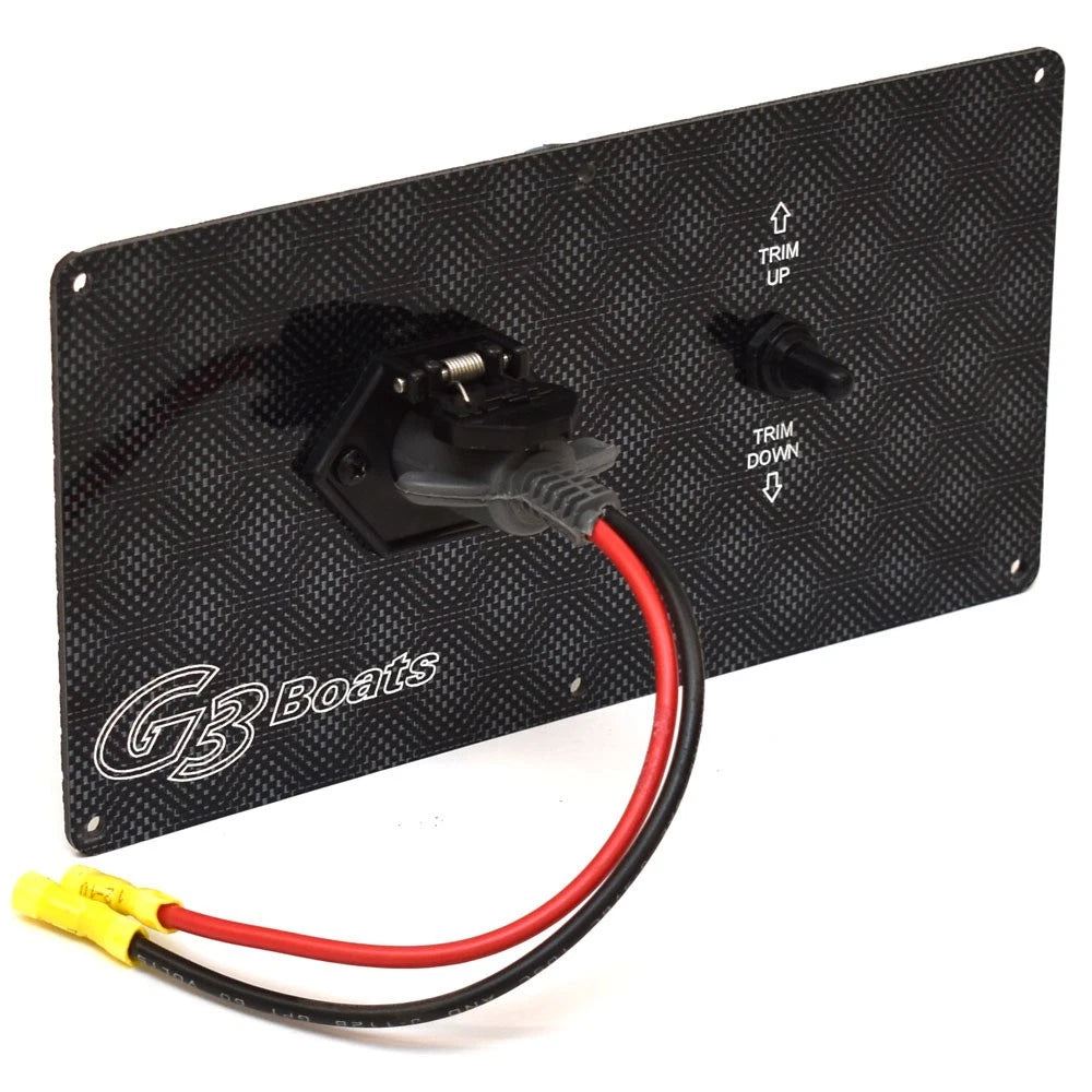 G3 Boat Trolling Motor Panel 73422603 | Faux Carbon Fiber W/receptacle