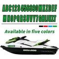 Boat Registration Numbers Green Vinyl Decal
