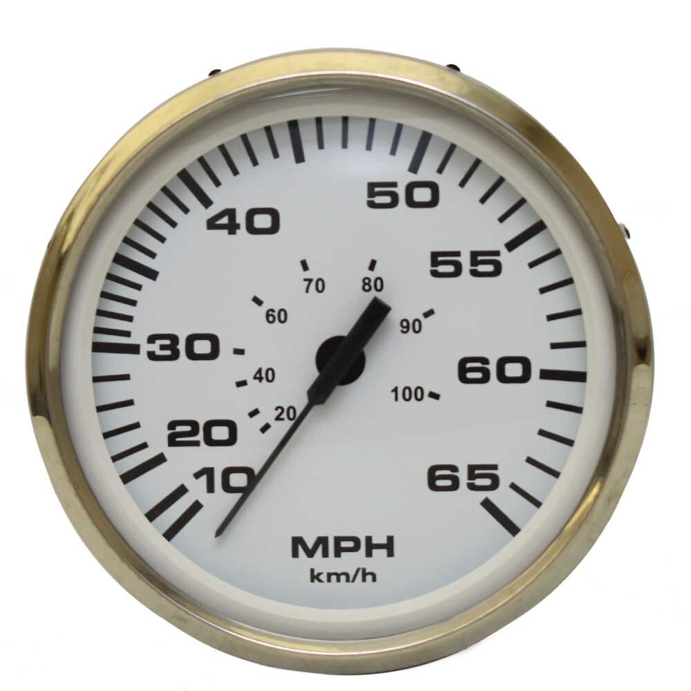 Faria Boat Speedometer Gauge SEK073A Euro Stainless White 4 3/8 Inch by Faria