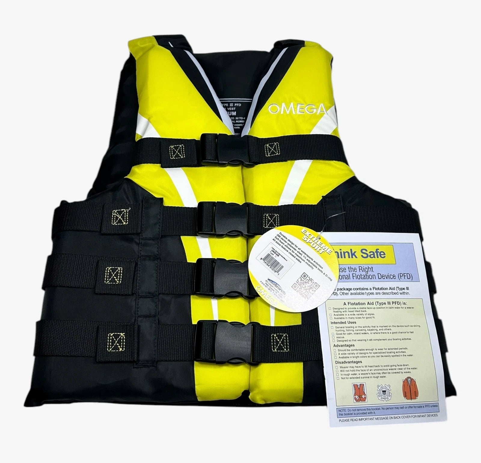 Waterbrands 40403, Omega Type Iii Yellow Life | Hook & Hull Co