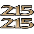 Seaswirl Boat Decals Gold Black White (Pair) by Seaswirl