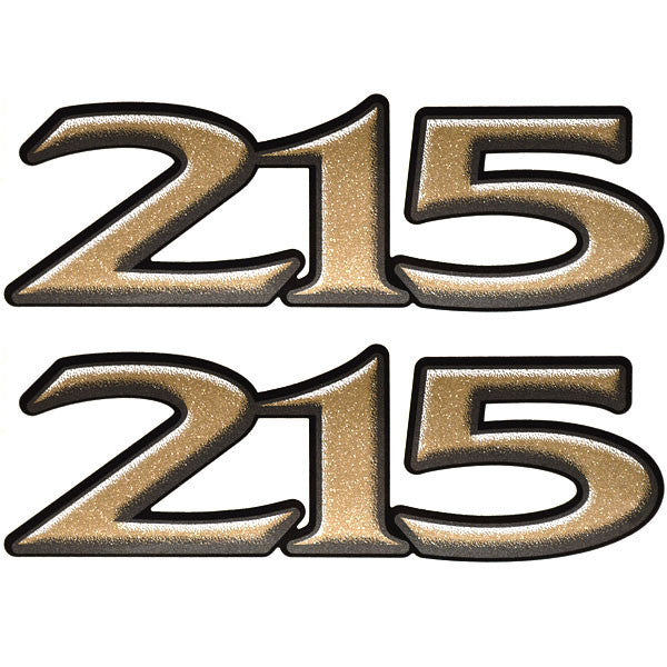 Seaswirl Boat Decals Gold Black White (Pair) by Seaswirl
