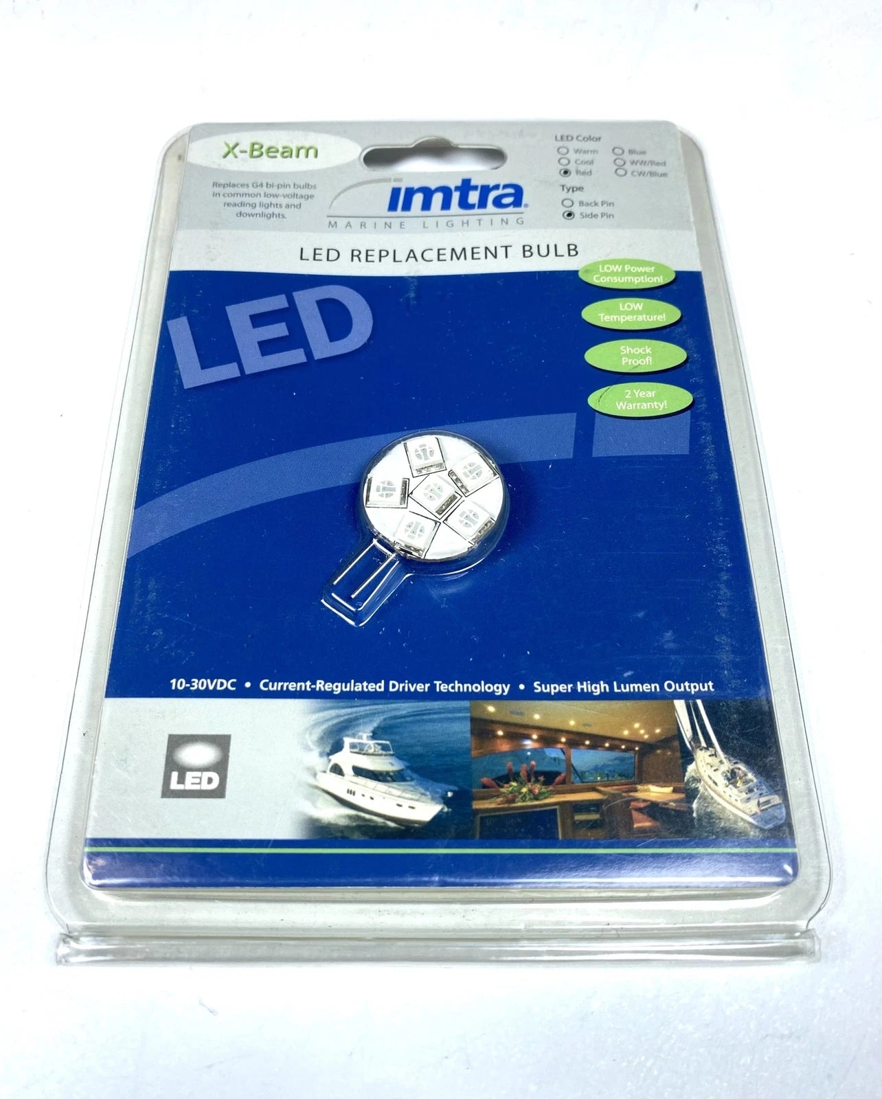 '-New- Imtra Imtra Ilspg4-06r 977 , Red Led Replacement Bulb 10-30vdc