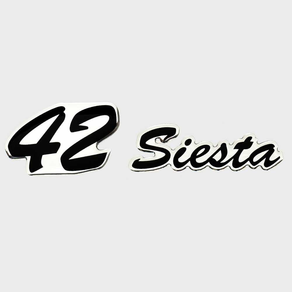 Hydra Sports Boat Raised Decal HS26052171 Silver Black by Hydra Sports