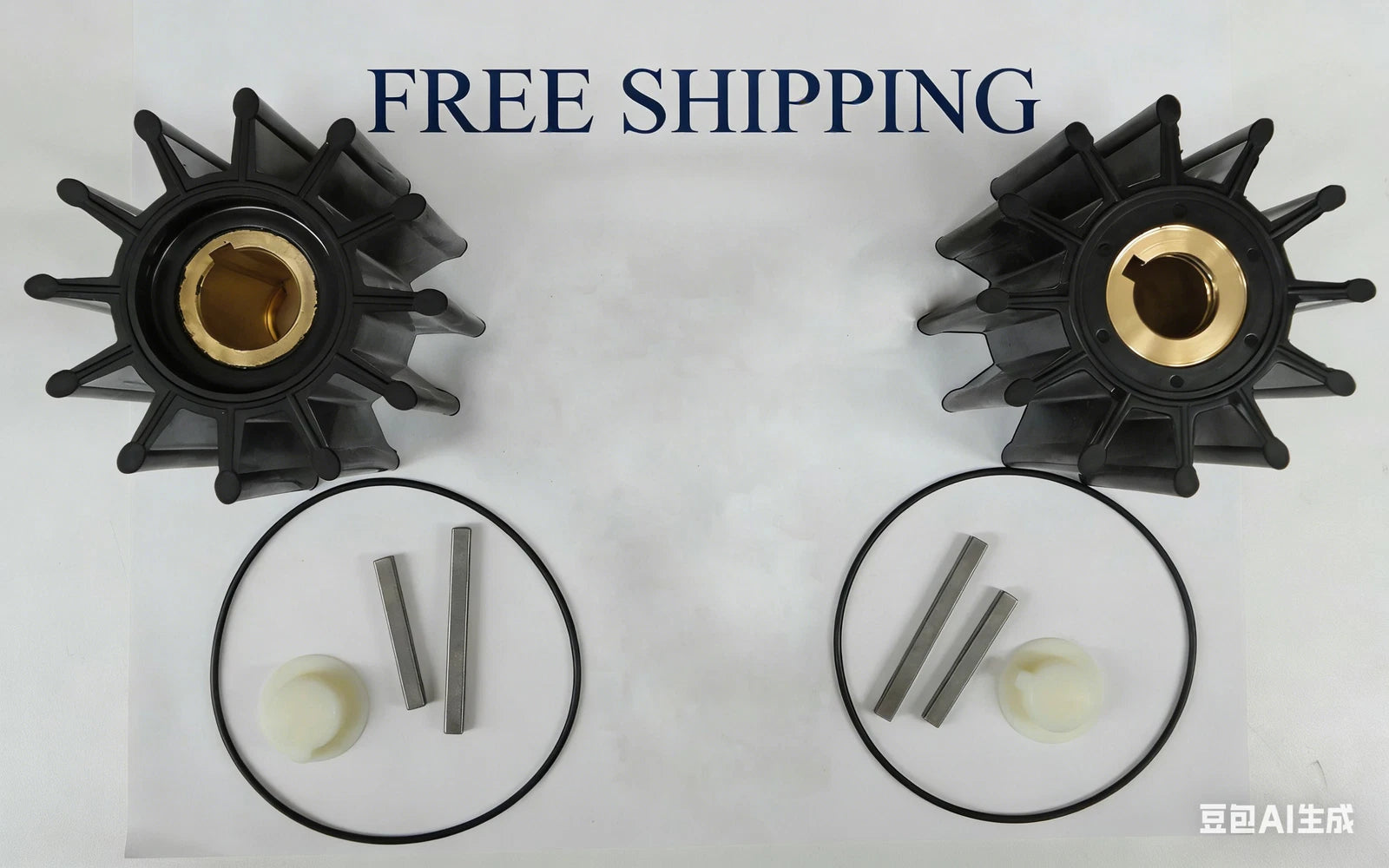 Pair Of Impeller Kits Replaces Sherwood 17000k Cummins Caterpillar