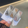 Rhinestone Barrette Pearl Hair Clip for Weddings