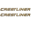 Crestliner Boat Decals 2007398 Gold Logo Stickers (Pair) by Crestliner