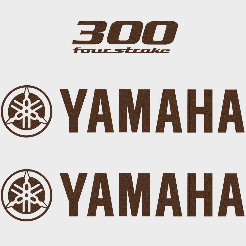 Yamaha Boat Cowling Decals 300 Four Stroke Brown Stickers Kit by Yamaha