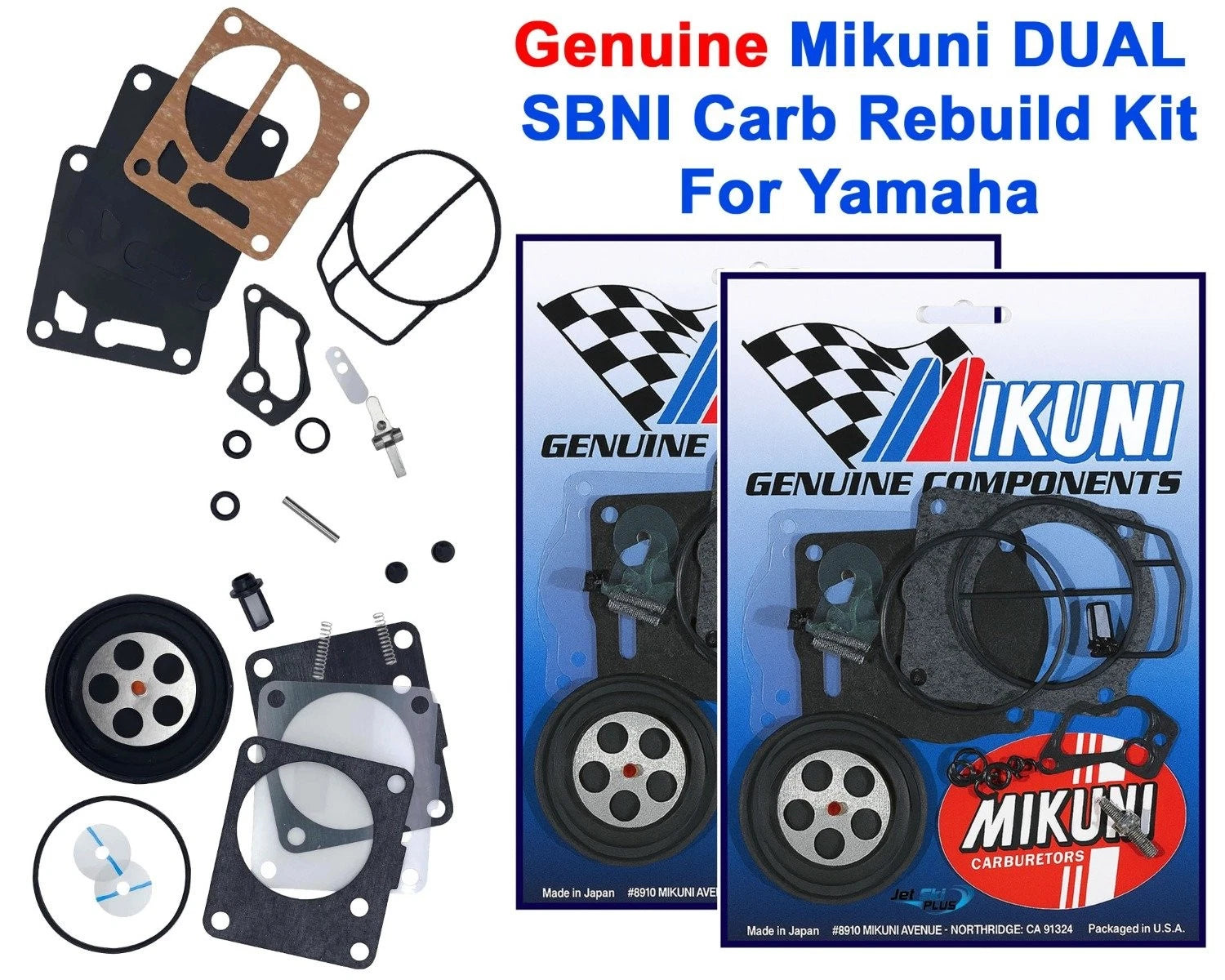Genuine Mikuni Dual Carb Carburetor Rebuild Kit Yamaha Gp800 Gp800r