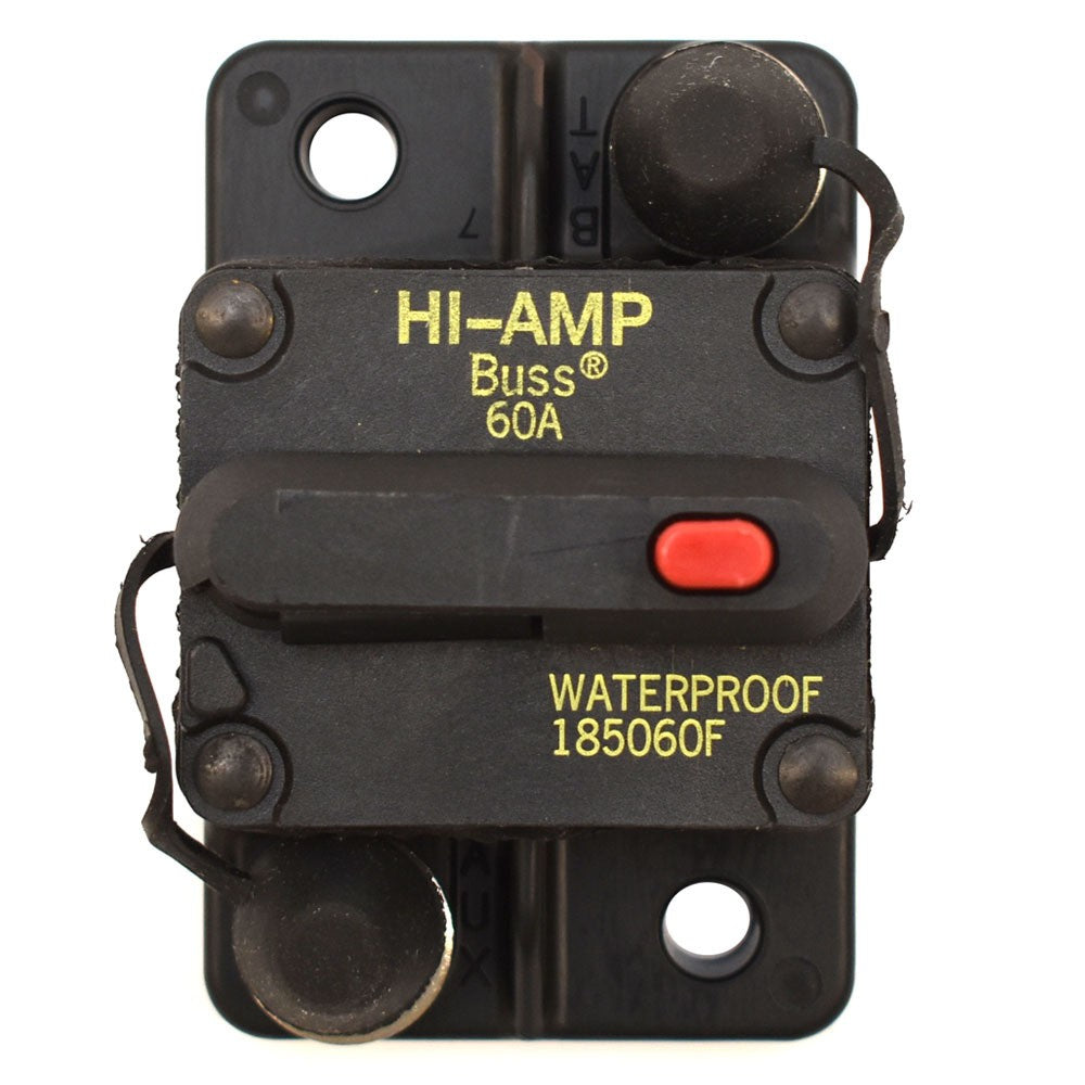 Eaton Bussmann Boat Panel Mount Breaker 60A 42VDC by Eaton Bussmann