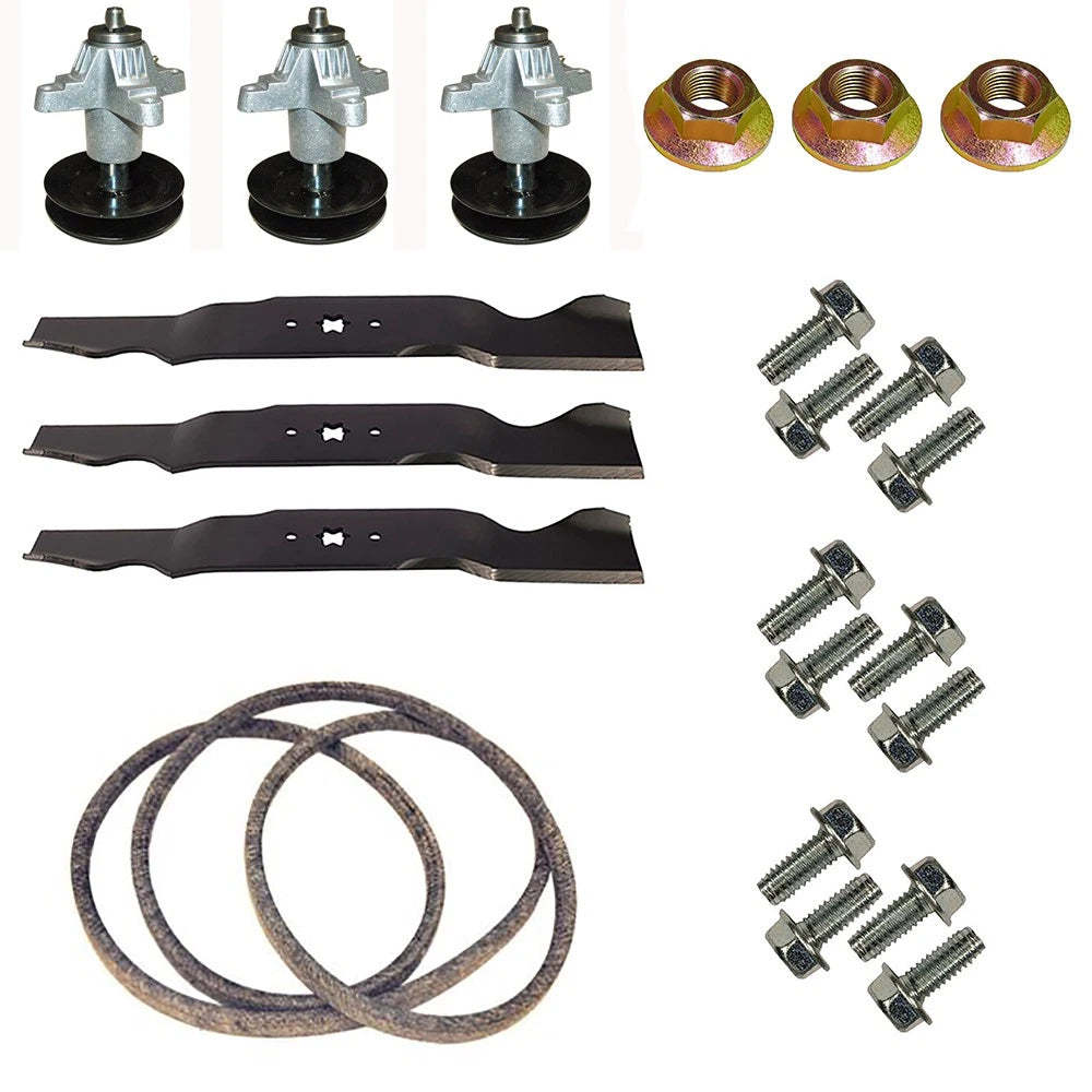 Fits Cub Cadet 54" Rzt54 Rzt-54 Std Blades Spindles Belt Hardware