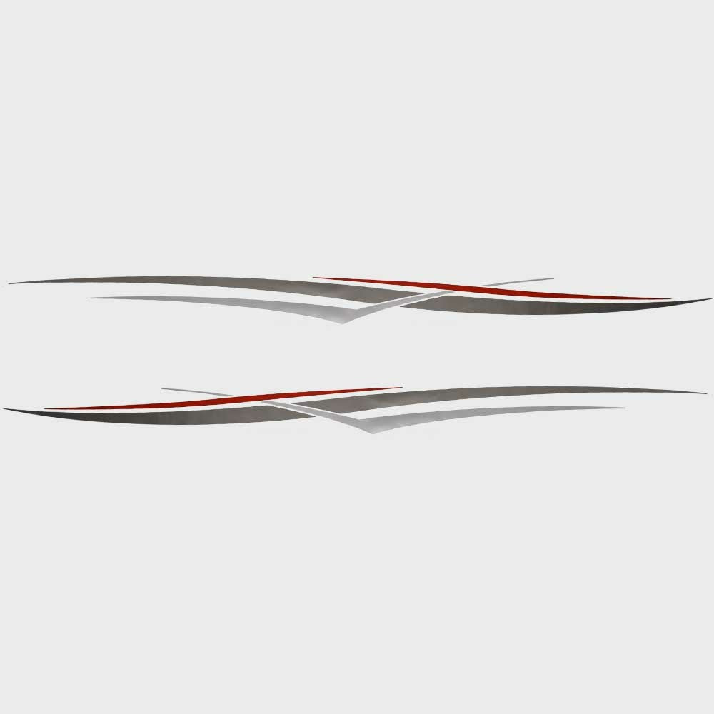 Tracker Boat Decal Gray Silver 108 x 7 1/2 Inch by Tracker