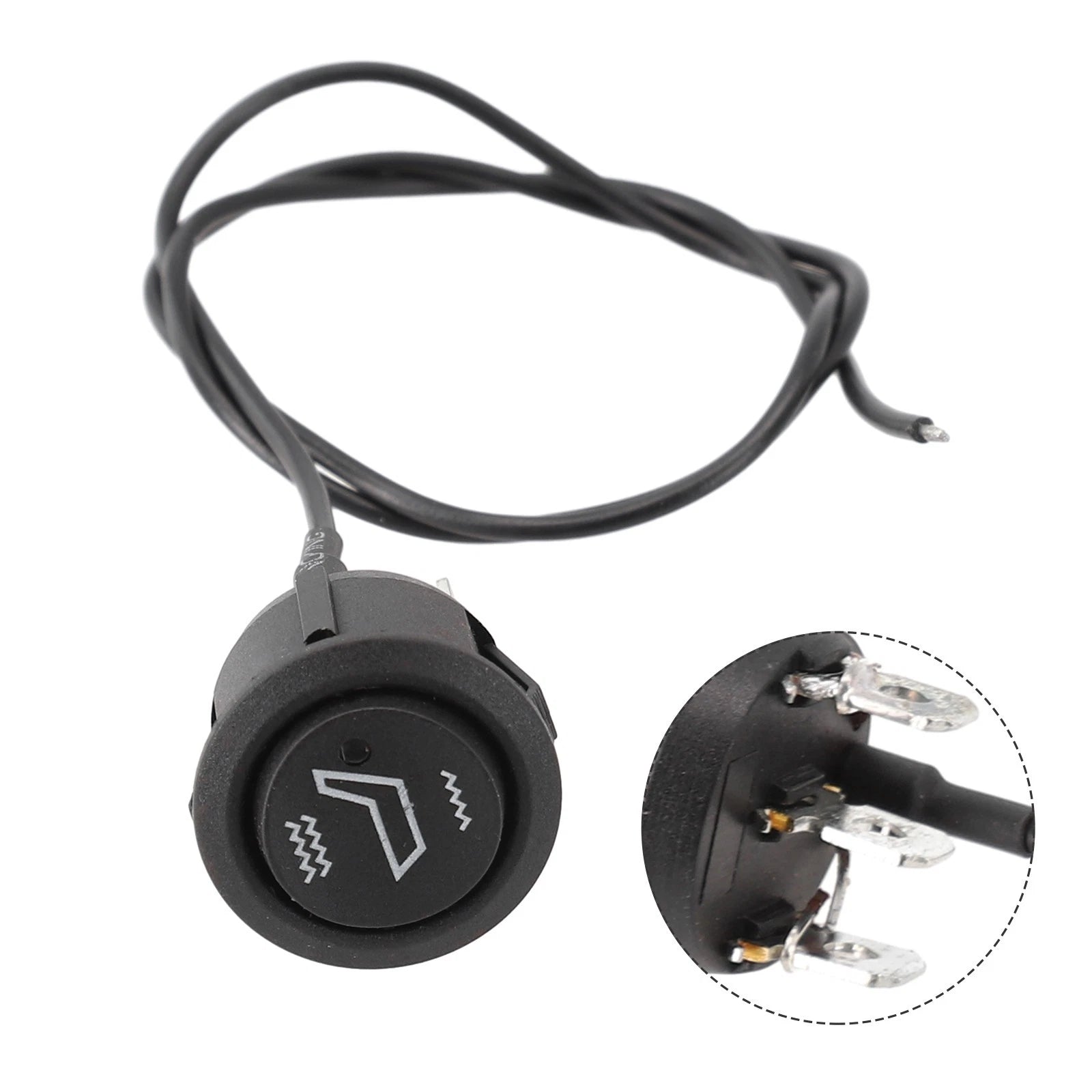 1pc Switch For Heated Car Seats With Round Rocker Hilow Off Control