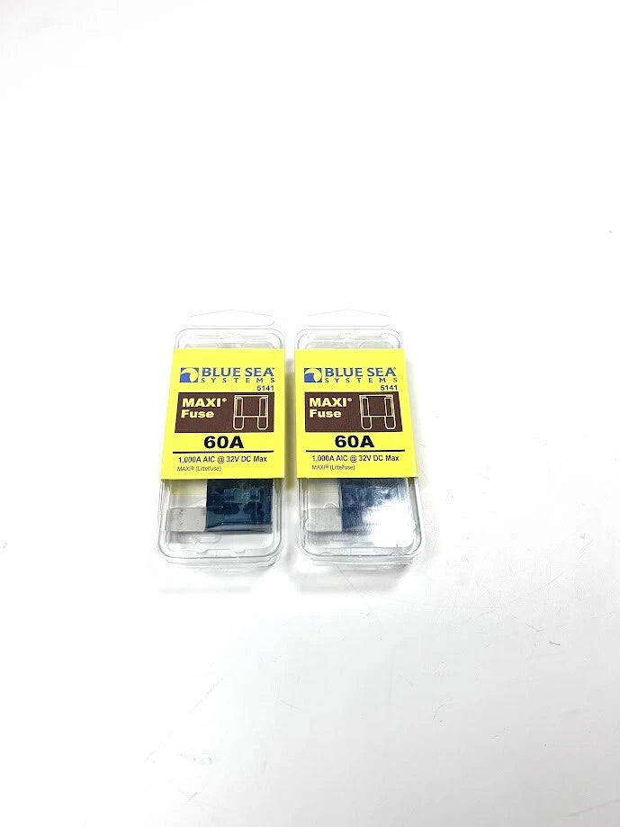 '-New- Blue Sea Systems 5141, Maxi Fuse, 60a, 2 Pack, Oem