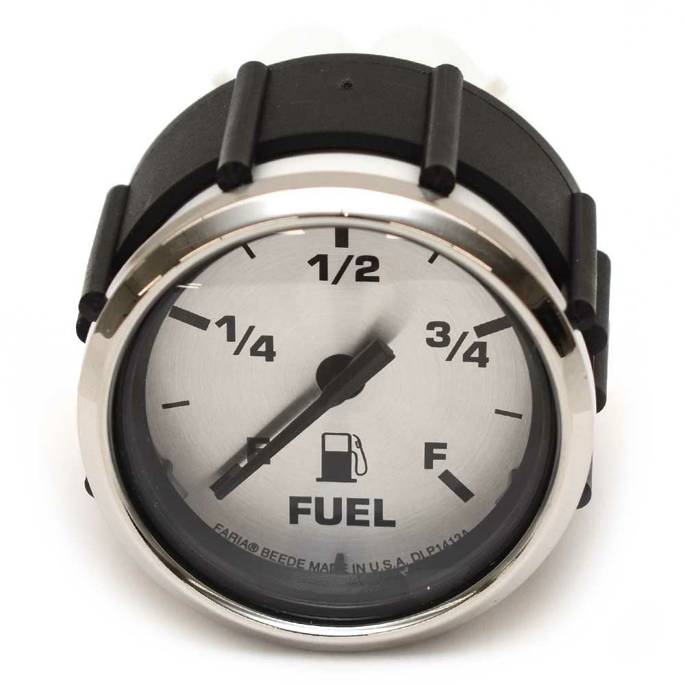 Faria Fuel Gas Gauge GE0213A 2 Inch Spun Silver by Faria