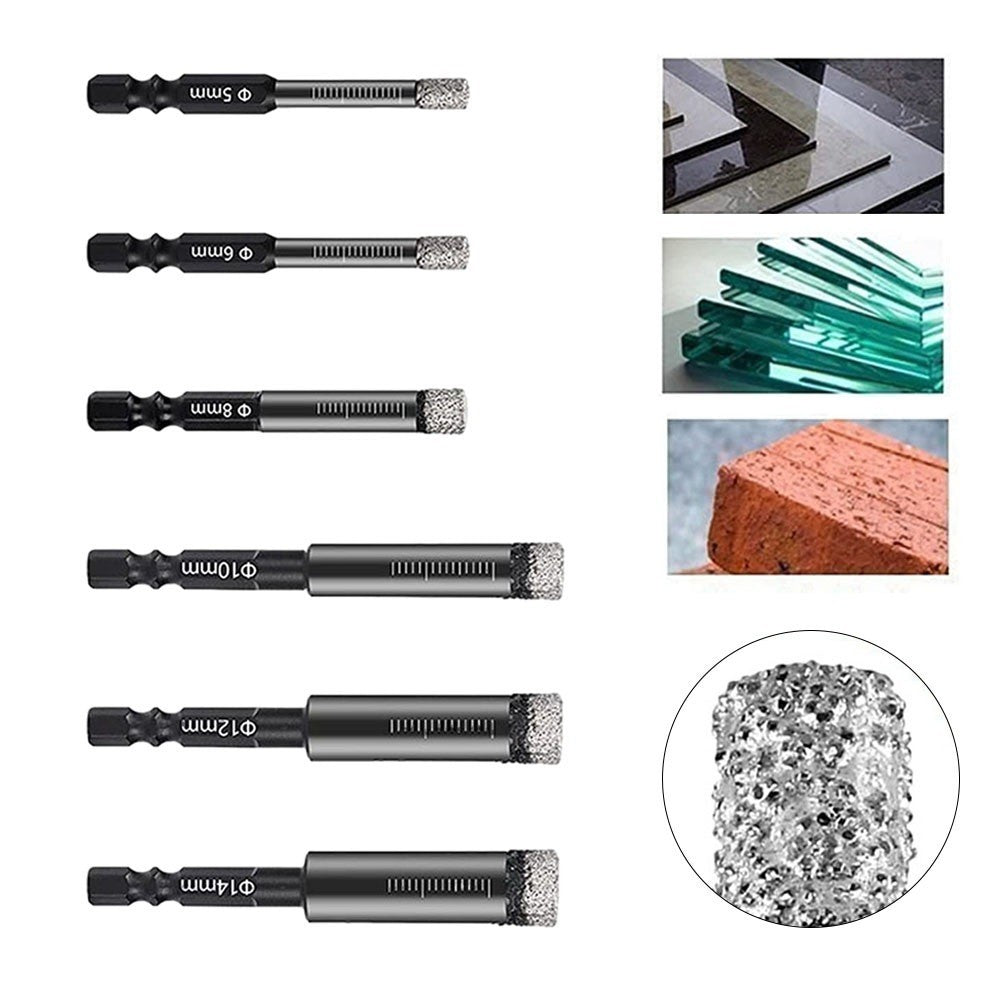Dry Drill Bits Brazed Diamond Concrete Glass