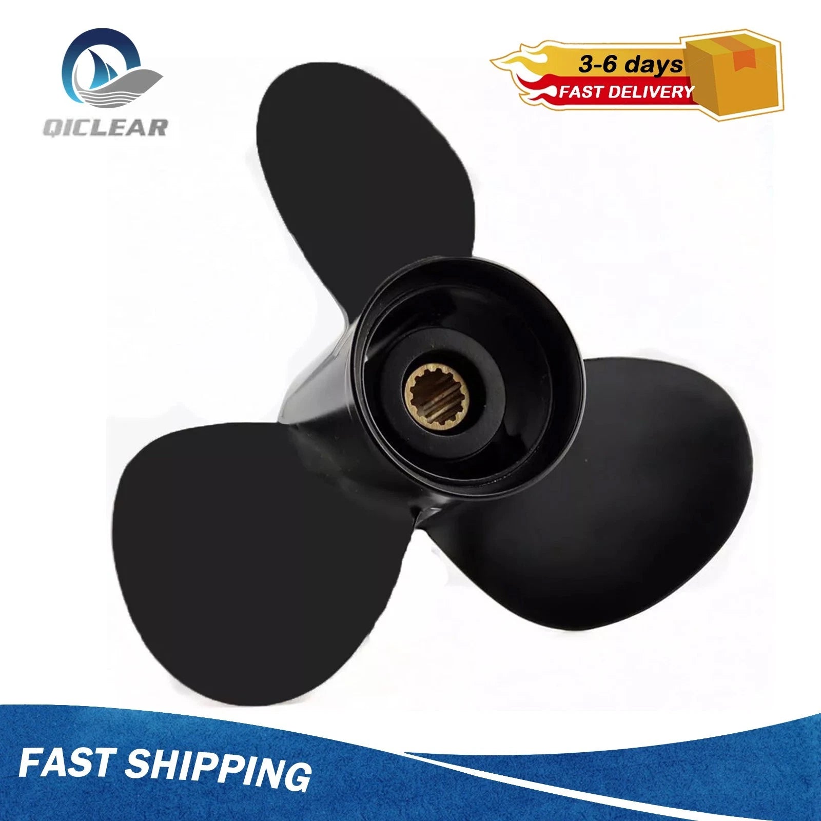 11.6x11 Aluminum Boat Outboard Propeller Fit Tohatsu Motor 35-50hp,