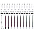 Set 4pin Rgb 5050 Led Connectors Led Strip Light Adapters Accessories