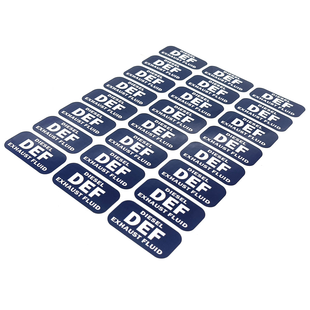DEF Diesel Exhaust Fluid Sticker Decal Weatherproof Warning Notice 24 Pcs