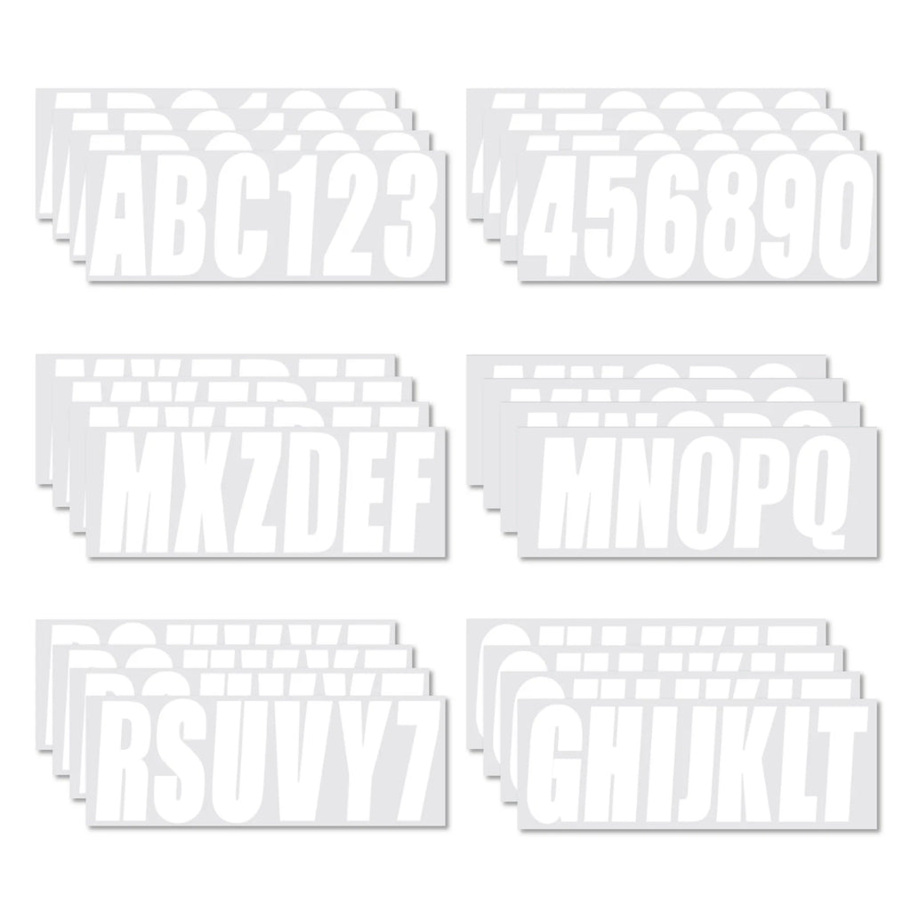 Boat Registration Letters & Numbers Decals Sticker Set A-Z & 0-9