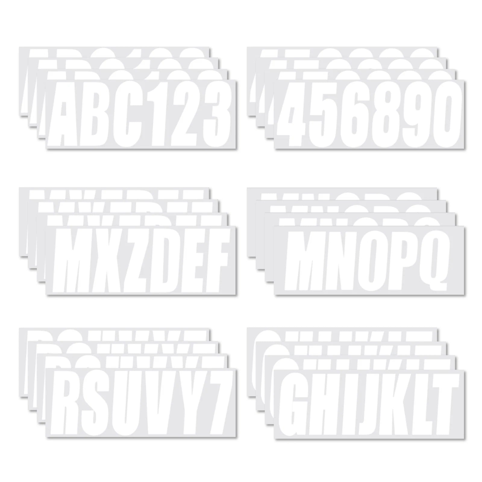 Boat Registration Letters & Numbers Decals Sticker Set A-Z & 0-9