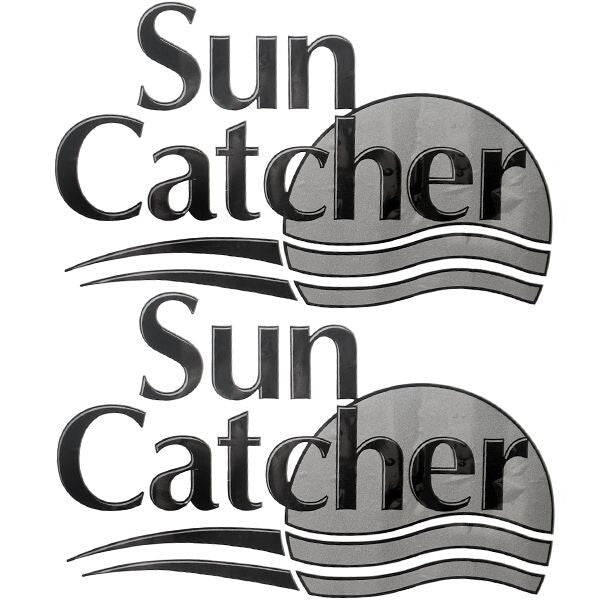 SunCatcher Boat Decals Black Silver Pair by SunCatcher