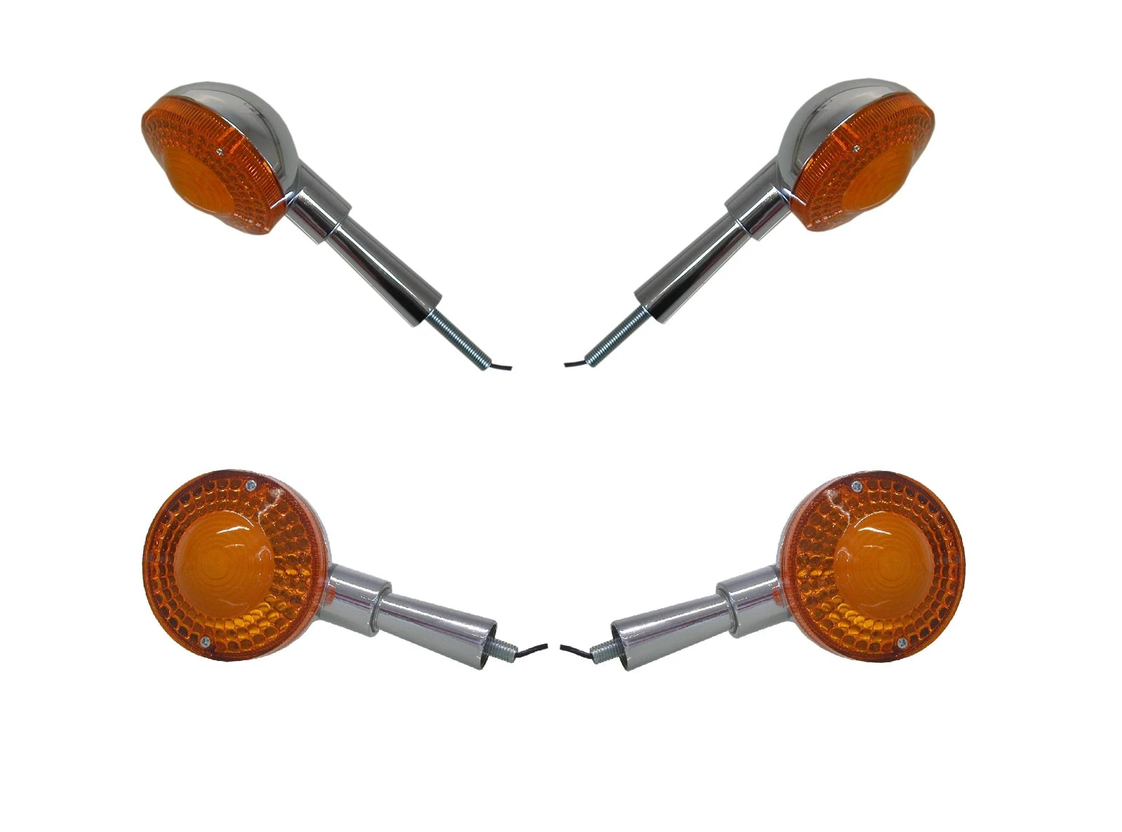 Blinkers Complete Set Of 4 Front & Rear For Yamaha Xs 400 S (Sohc)