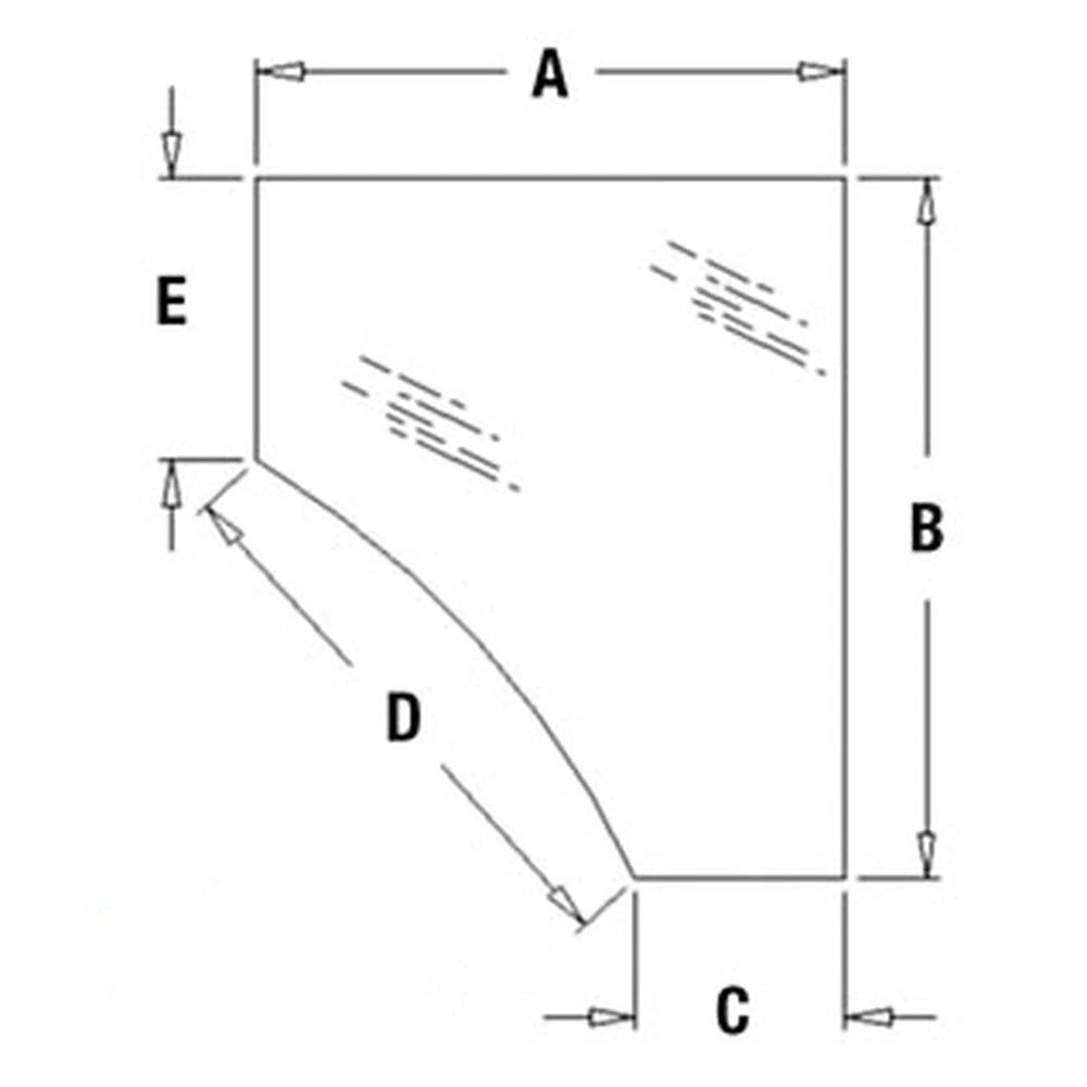 338426a1 Glass Door Lower Lh Fits Case Backhoe 580m & 580m Series 2 +