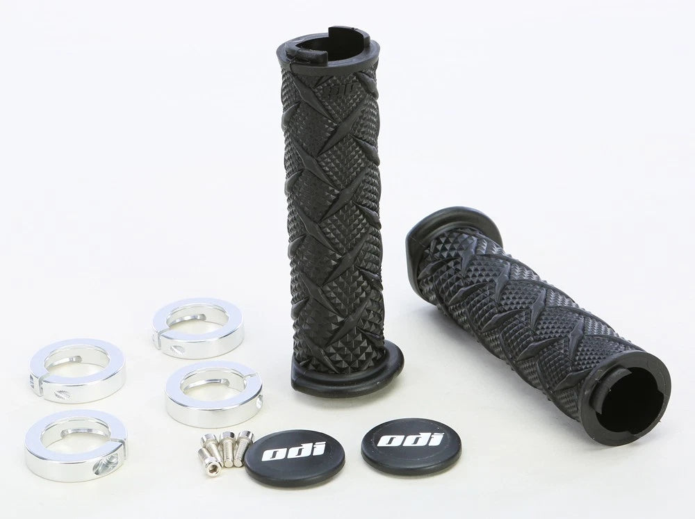 Odi Atv X Treme Lockon Grip Black/silver For Atv/utv Handlebars