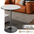 Sliver Adjustable Height Pub Bar Cocktail Table Wood 36