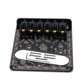 Black Retro Fender Telecaster Electric Guitar Bridge 6-saddles