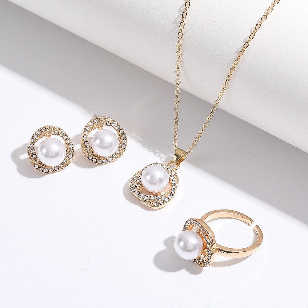 Elegant Pearl Necklace Set Marine Parts