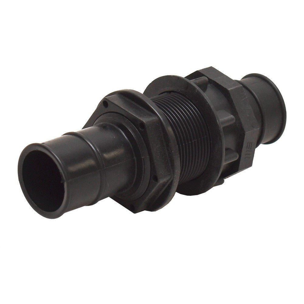 Bulkhead Adapter Marine East 1 1/2 Inch Black Nylon by Marine East