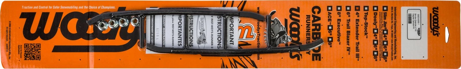 Woodys 4-inch Carbide Ski Doo Snowmobile Skis For 2004-2005 Models