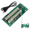 New Pci-e To 2xpci Adapter Cable Pcie X1 To X16 Card Pci-expansion