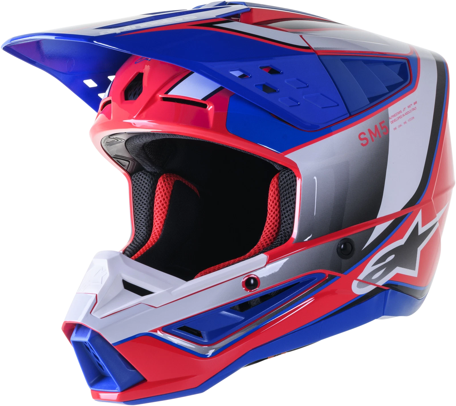 Alpinestars S M5 Sail Off-road Helmet 2x-large White/diva Pink/blue