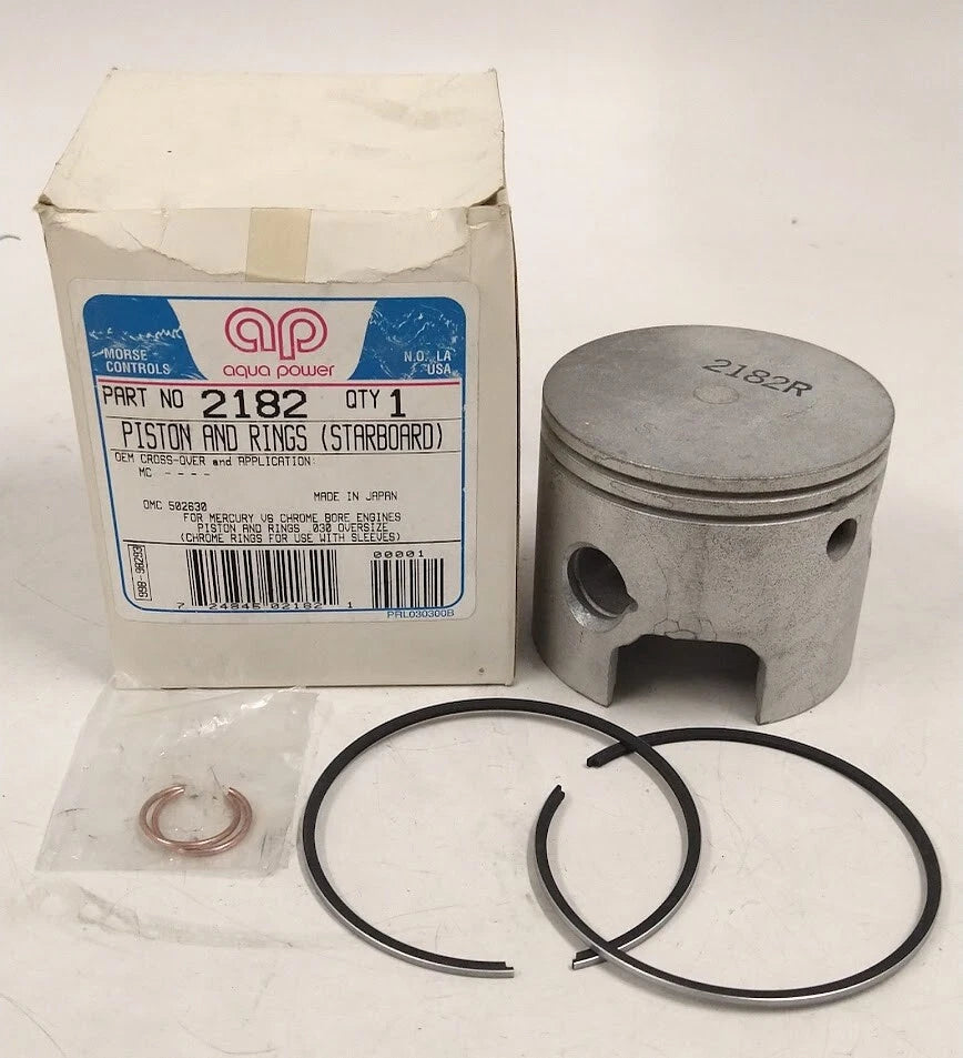 Aqua Power 2182, Starboard Piston & Rings ( Missing Piston Pin )