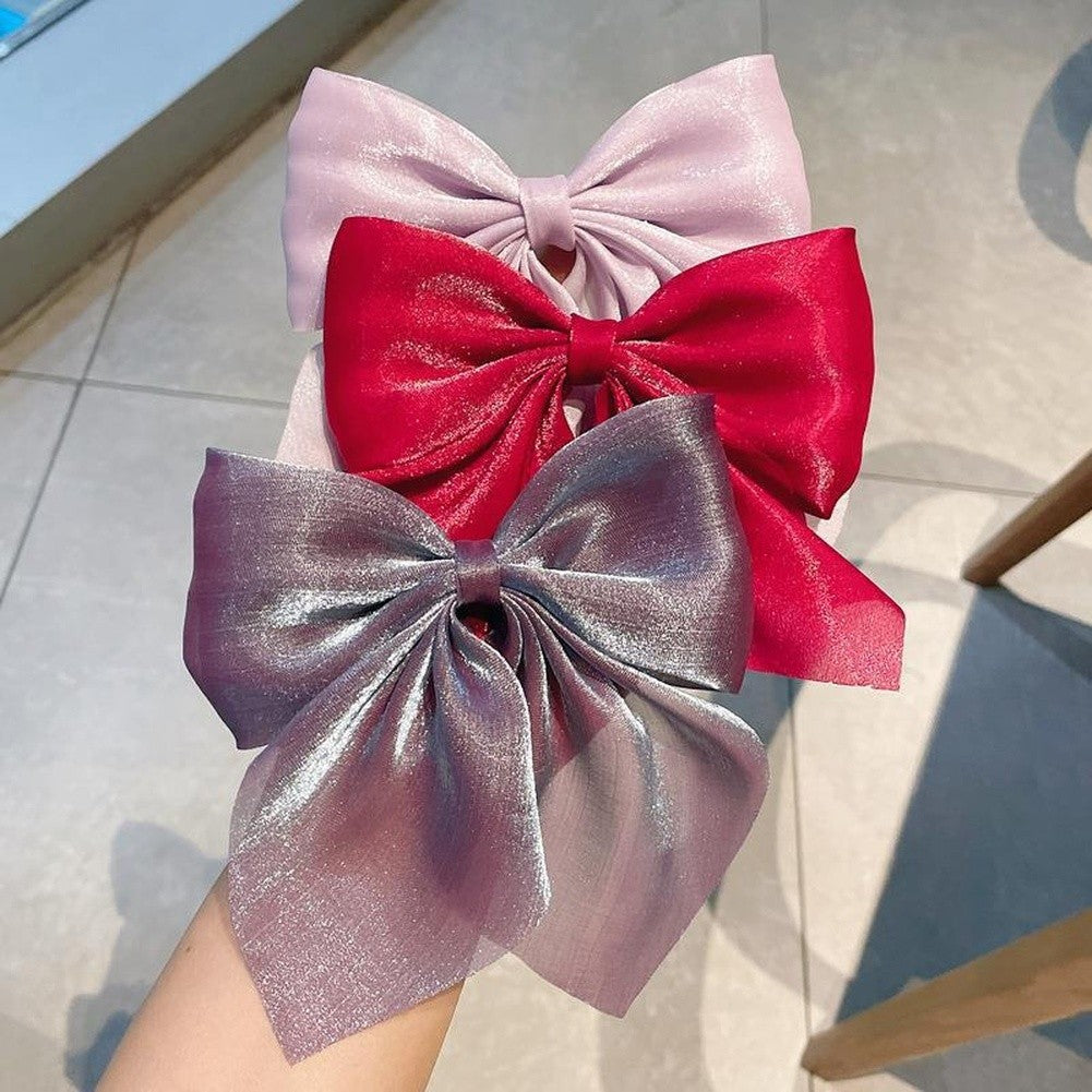 Pearl Bow Duckbill Clip for Casual Outings