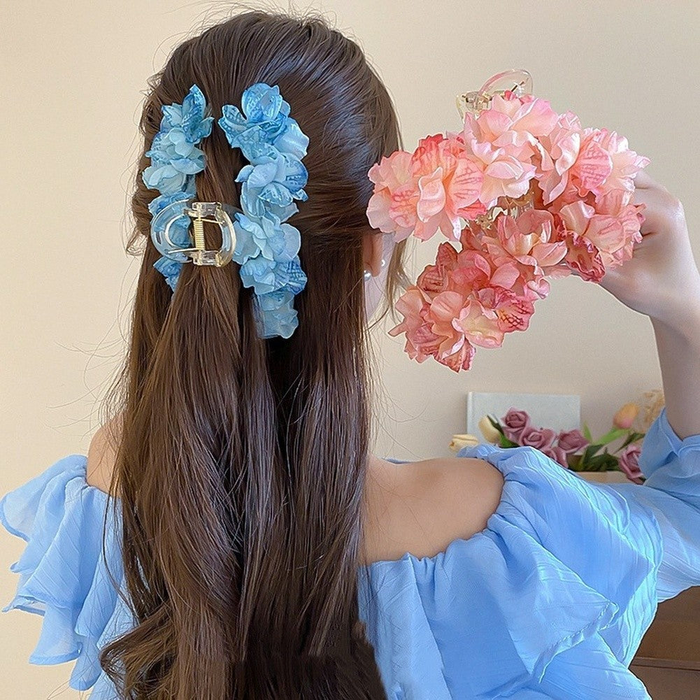 Boho Floral Hair Claw Clip 11cm