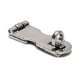 Boat Hinged Hasp Latch Stainless Steel Silver