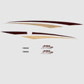 Rinker Boat Graphic Decals 270HP Yamaha Red Black Set of 6 by Rinker