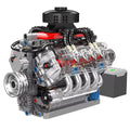 V-type 8-cylinder Engine Vehicle Motor Mode Toy Set As A Technical
