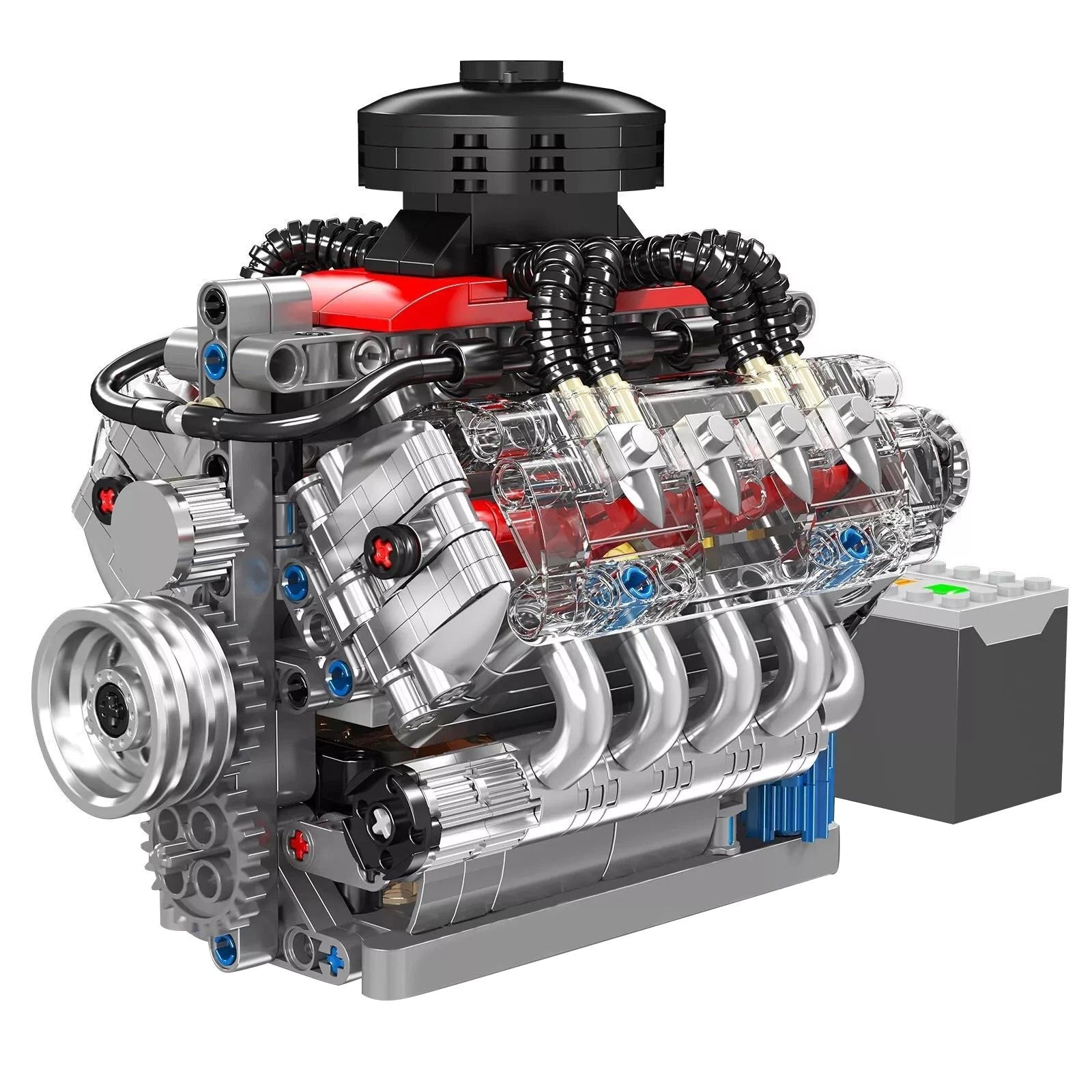 V-type 8-cylinder Engine Vehicle Motor Mode Toy Set As A Technical
