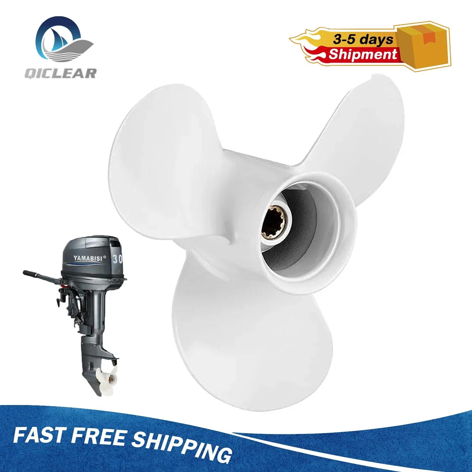9 7/8 X 11 1/4 Boat Propeller 664-45947-01-e<wbr/>l Fit Yamaha