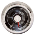 Boat Trim Gauge Medallion 2 Inch Black Silver by Medallion