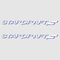 Boat Decal White Pacific Blue Pair by Starcraft