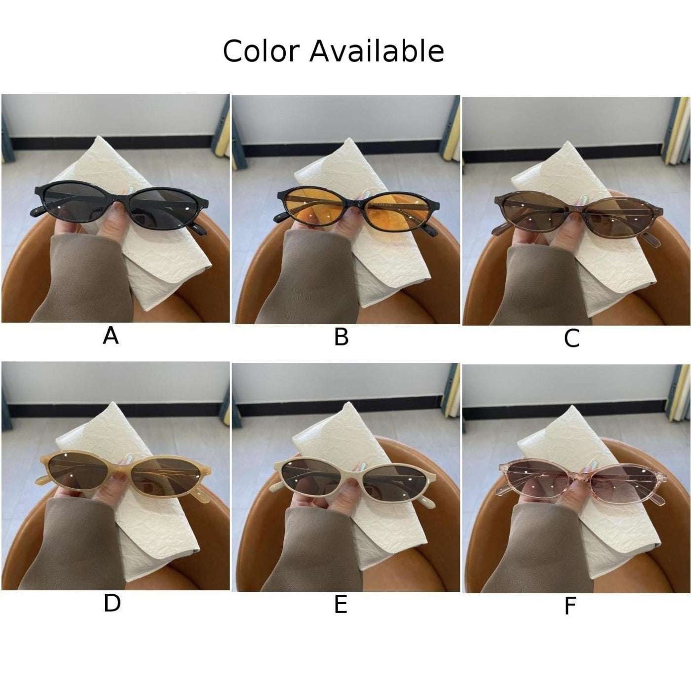UV400 Protection Oval Sunglasses