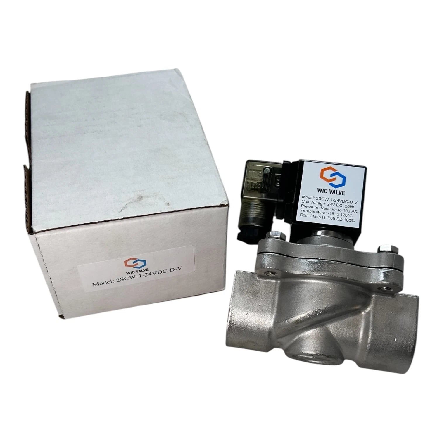 Wic Valve 2scw-1-24vdc-d<wbr/>-v, Vacuum To 100psi Solenoid, Coil