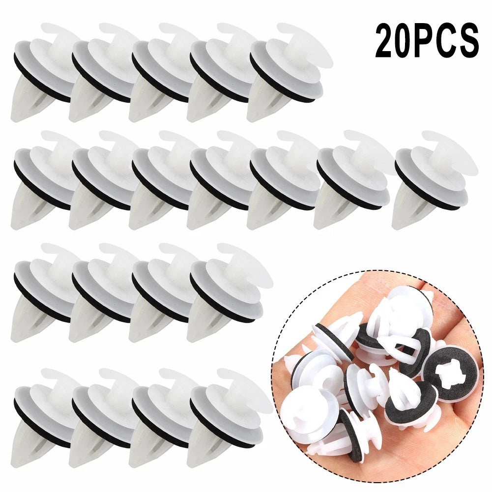 20pcs Anti Rattle Door Panel Card Clips White Plastic For E34 E36 E38